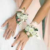 Kesote Creamy White Artificial Rose Heads 50pcs 4cm Bouquet Wedding Decor view 8