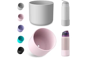 Airboat 2PCS Silicone Water Bottle Boot for Owala 24oz 32oz 40oz, Protective Bottom Bumper Anti-Slip Sleeve for FreeSip, Twist, and Flip Stainless Steel Bottles, Dishwasher Safe and BPA Free