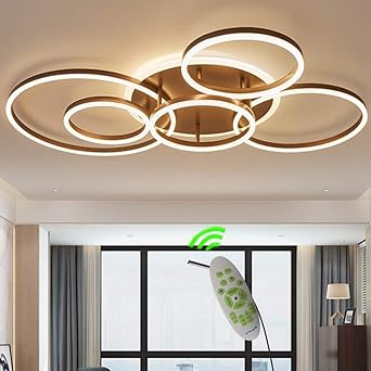 Led Ceiling Light Modern Dimmable Living Room Lamp Ring Designer