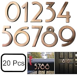 Diggoo 20 Pack Mailbox Numbers 0-9, 2.76 Inch