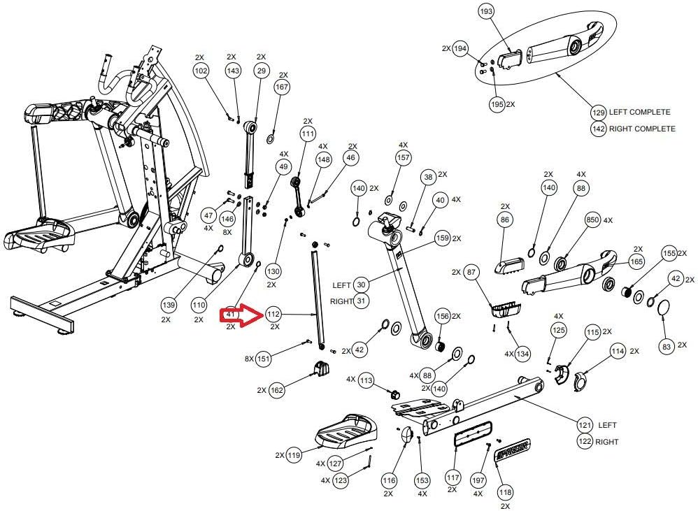 Amazon Com Precor Universal Left Right Rear Link Arm Assembly Ppp000000049163104 Works Amt Elliptical Sports Outdoors