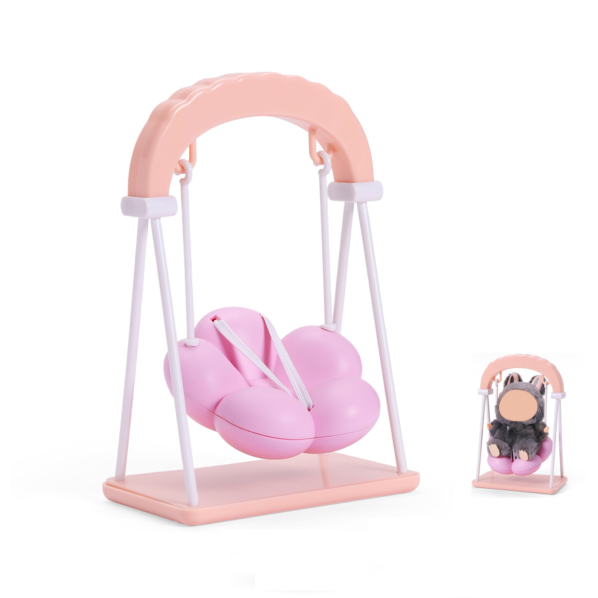 Photo 1 of ***MISSING THE STAND***
Miniature Furniture Accessories for Labubu 17cm Dolls, Swing Chair/Rocking Horse Compatible with 15cm/17cm Collectible Figures, No Doll (Swing)