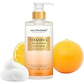 Neutriherbs Brightening Body Wash for Dull,Uneven Skin, Vitamin C Brightening Shower Gel For Women And Men, Daily Shower Soap With Papain, Niacinamide - Citrus Scent 16.9 Fl.Oz