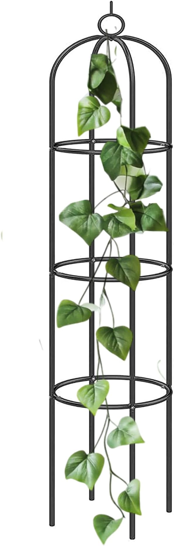 DIVCHI 1.9m Steel Garden Obelisk Climbing Plant Support Black
