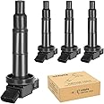 Ignition Coils Pack Set of 4 fit for L4 2.4 2.4L 2002 2003 2004 2005 2006 2007 2008 2009 2010 Toyota Camry, 01-08 Rav4, 02-06 Solara, 01-07 Highlander, 05-10 Scion tC, 10-12 Lexus HS250h, UF333 UF494