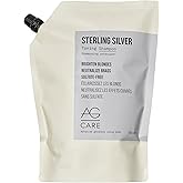 AG Care Sterling Silver Purple Toning Shampoo - Vegan Grey and Blonde Shampoo to Remove Brassiness and Yellow Tones, 33.8 Fl 