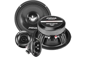 PRV AUDIO 1080 Watts Bundle 2X 6.5 Midrange Speakers 420 Watts, 4 Ohm + 2X Super Tweeters TW500Ti-4 120 Watts, 4 Ohm for Car 
