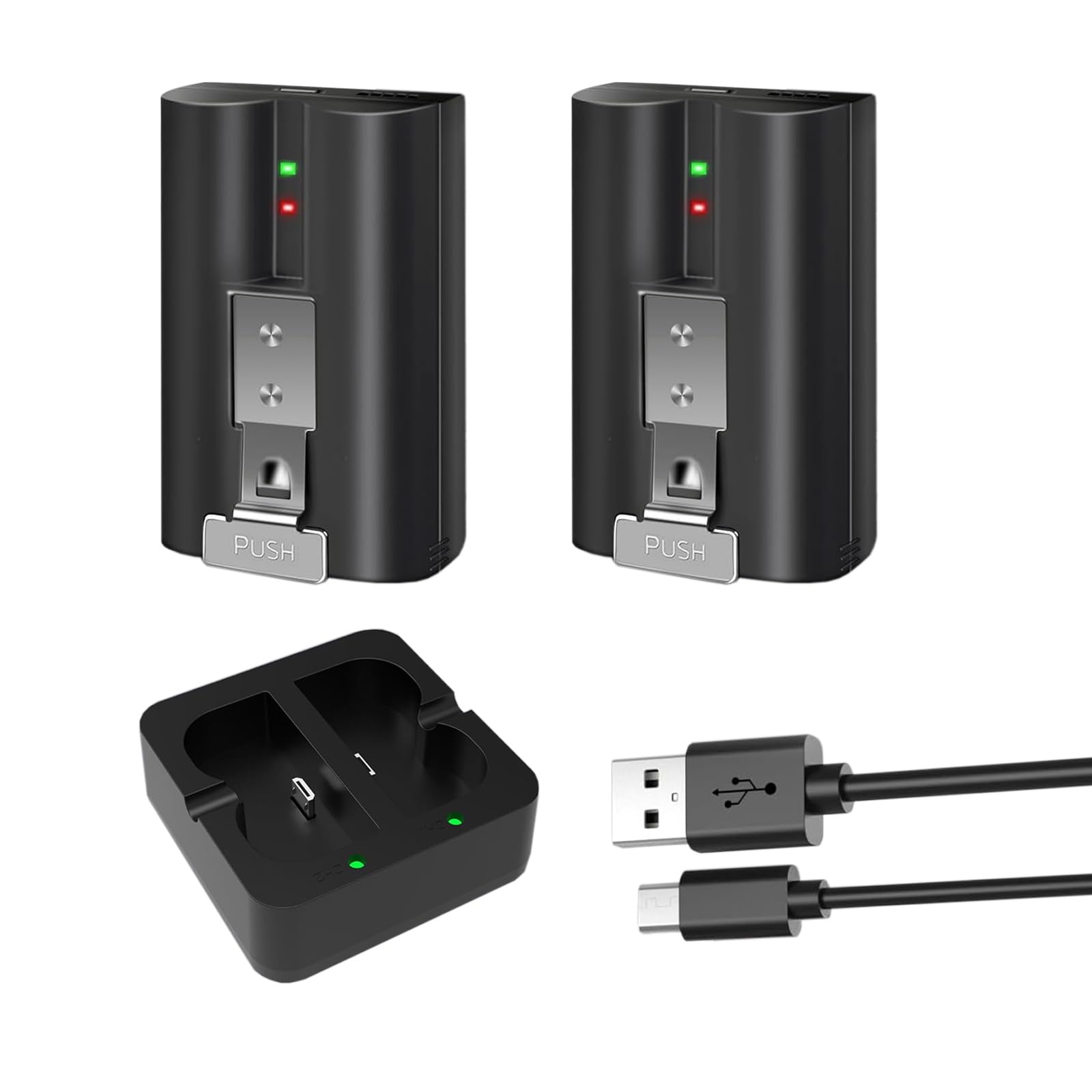 Photo 1 of 2-Pack 7000mAh Upgrade Replacement Ring Battery with Charger Station for Ring-Doorbell Camera 2/3/4, Battery for Video Doorbell 3 Plus, Stick Up Cam, Spotlight Camera, Peephole Cam.
