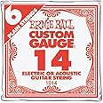 Ernie Ball Nickel Plain Single Guitar String .014 6-Pack