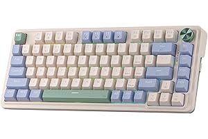 Redragon K673 PRO 75% Wireless Gasket RGB Gaming Keyboard, 3-Modes 81 Keys Compact Mechanical Keyboard w/Hot-Swap Socket, Ded