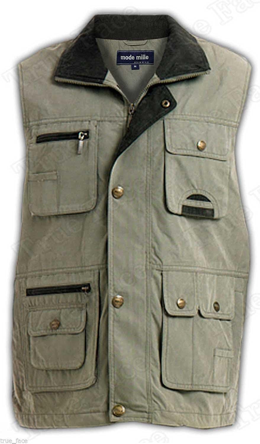 Mens Safari Hiking Outdoor Waistcoats Jackets Gilet