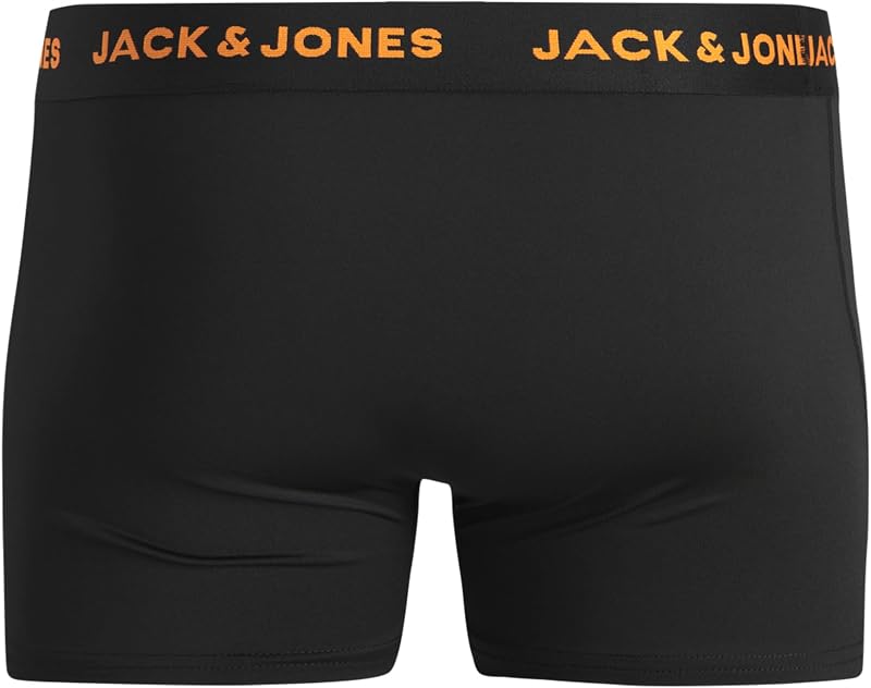 Jaclad Solid Trunks - Confezione da 5 Pezzi Jaclad Solid Trunks da Uomo (Confezione da 5), Nero, L