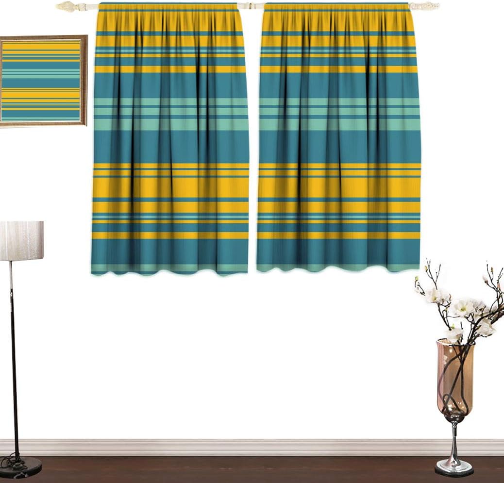 Alexdemo Yellow and Blue Customized Curtain, Horizontal