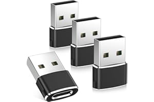 Basesailor USB C Female to USB Male Adapter for iPhone 17 16 Pro Max 4Pack,USB to USB C Converter Car Charger Adaptor for App