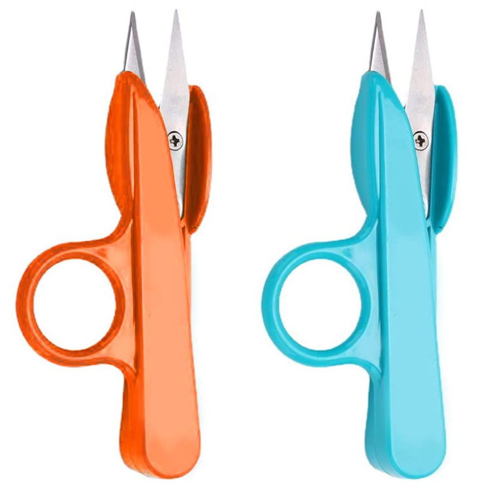 Generic 2 Pcs Modern Mini Cross Stitch Sewing Scissors, High Carbon Steel, Random Color, Ideal for Trimming Threads, Stitch, DIY & Embroidery