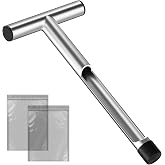 IRENPORU 12 Inch Stainless Steel Soil Sampler Probe T-Style Handle | for Soil Sampling, Plant Care, Farm, Lawn Garden