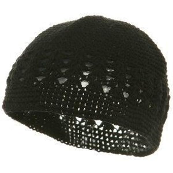 MM Kufi Hat - Crochet Cotton Beanie Cap, Mustard Color | One Size Fits All - View #10
