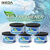 Ikeda Odor Eliminator Scents Organic Block Natural Air Freshener Eliminates Odor in Cars Bathrooms Boats RVs Room Kitchen and Pet Areas (SEA Breeze, 4)