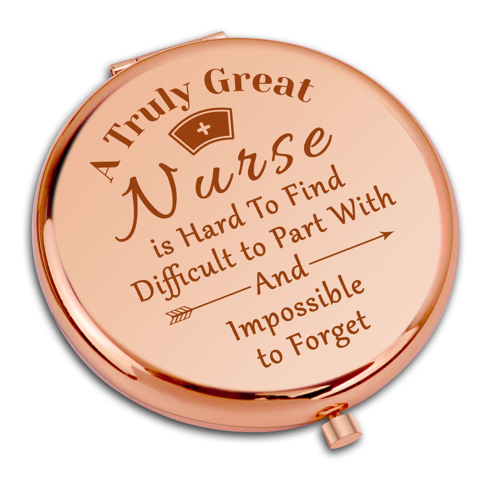 Nurse Appreciation Gifts Compact Makeup Mirror for Nursing Student RN Nurse Practitioner Gifts Nurse Gifts for Women Thank You Gifts Travel Compact Pocket Makeup Mirror Nurse Colleague Retirement Gift