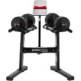 Power Systems Adjustable Dumbbell Set 5-50 lbs with Optional Stand, TwistLock Dumbbells and Stand Sold Separately or as a Bundle