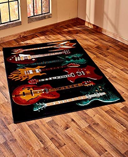 Themed Guitar Rug - Home and Kitchen (Guitars 59" x 79" Area Rug)