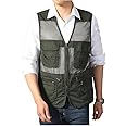 Kedera Men's Safari Fishing Vest Summer Outdoor Mesh Work Journalist's Vest Jacket