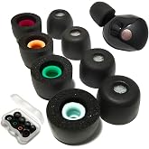 Memory Foam Replacement Earbuds Tips for Sony WF-1000XM5 with Filter Screen | 4 Pairs L/M/S/XS, Anti-Slip Foam Ear Tips for WF-1000XM5/XM4, Sports Earbuds Accessories