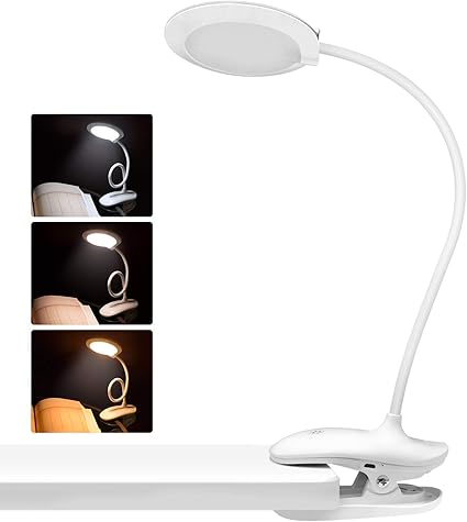 Amazon Com Reading Light Clip On Book Light Lamp Clamp Bed Night Light For Kids With 30 Led 3 Colors X 10 Brightness 2500mah Usb Rechargeable Touch Control Study Lights For Desk Bunk