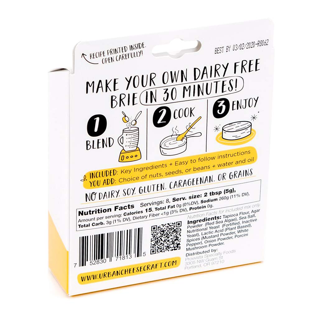 Urban Cheesecraft All Natural Dairy Free Brie Cheese Making Mix 14 Oz