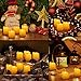 Upgraded AMIR Flameless Candles, Flickering LED Tea Light Candles with Timer, Remote Control Votive Candles for Christmas Decorations,Seasonal and Festival Celebration Battery Included,Warm White