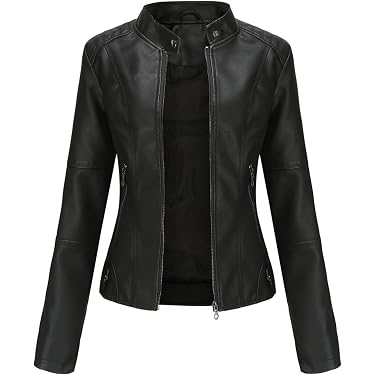 ladies dress leather jackets Amazon Best Sellers: Best Women's & Faux Leather & Coats how to style leather jacket