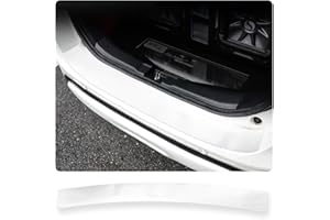 Ziciner Car Rear Bumper Protector Guard, Anti-Scratch Carbon Fiber Trunk Door Sill Protection Strip Sticker, Universal Vehicle Trim Cover Accessories for Car, SUV, Van (35.4×3.75 in, Transparent)