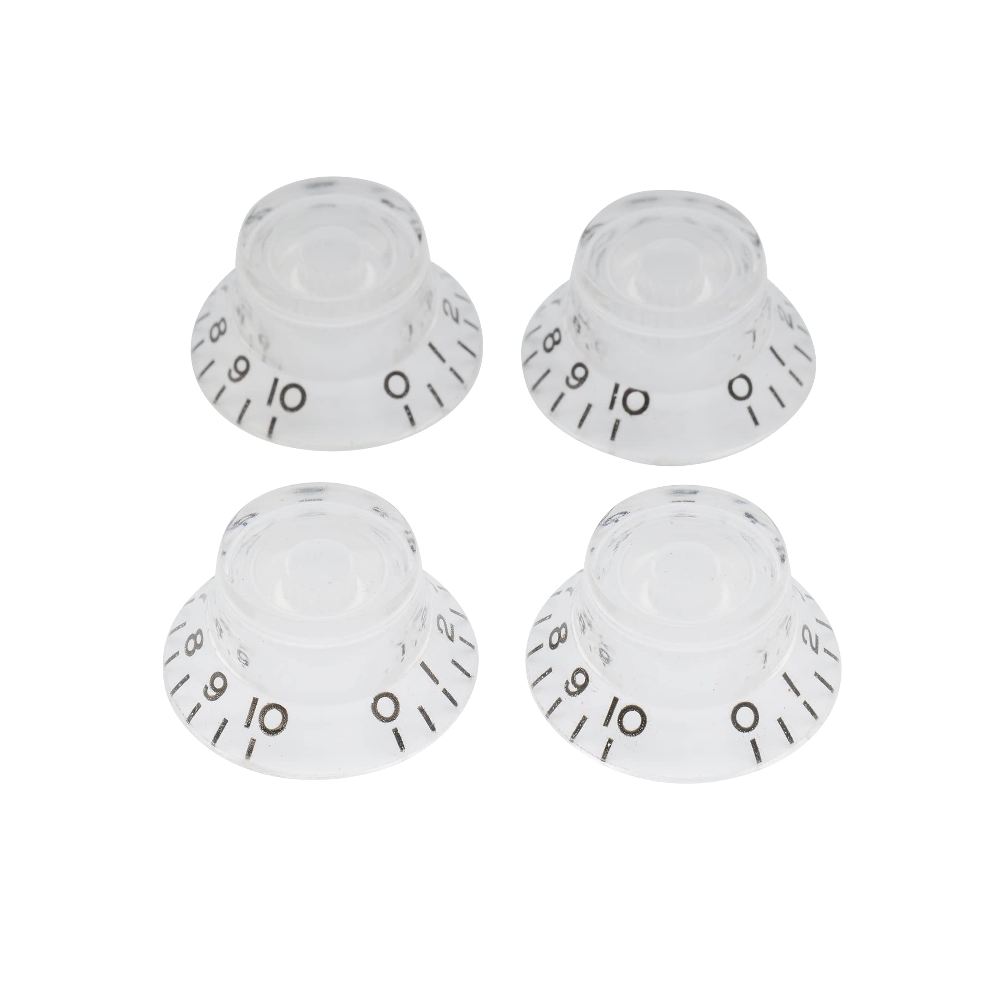 Musiclily Metric Top Hat Bell Knobs Tone Volume Control Knobs for Epiphone Les Paul SG Electric Guitar, Transparent (Set of 4) — image 1