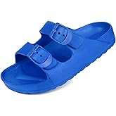 Pisumg Kids Slides Sandals Double Buckle Adjustable Boys Girls