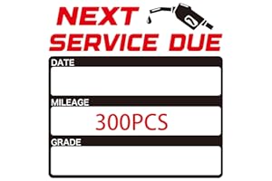 SUMAJU 300 Pcs Oil Change Stickers for Windshield, 2X2 Inch Next Service Due Reminder Labels, No Residue On Static Cling for 