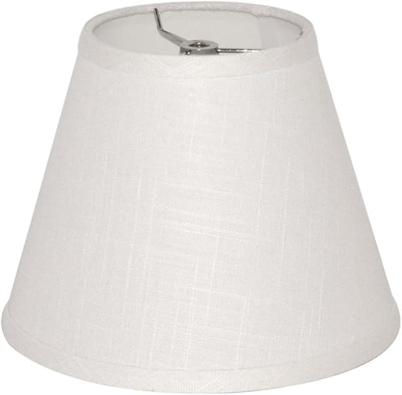 Tootoo Star Barrel White Small Lamp Shade for Table Lamps Replacement, 5x9x7 Inch, Fabric Cloth
