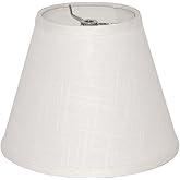Tootoo Star Barrel White Small Lamp Shade for Table Floor Lamps Replacement, 6x10x7.5 Inch, Fabric Cloth, Spider Model (white
