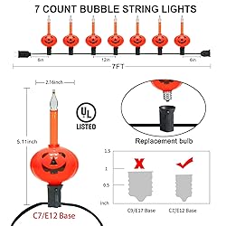 Konictom 7 Count Halloween Pumpkin Bubble