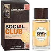 Jeanne Arthes - Social Club Eau De Toilette - Spray Perfume for Men - Oriental Scent - Notes of Lemon, Apple, Mandarin, Black Pepper - Made in France - 3.38 fl.oz