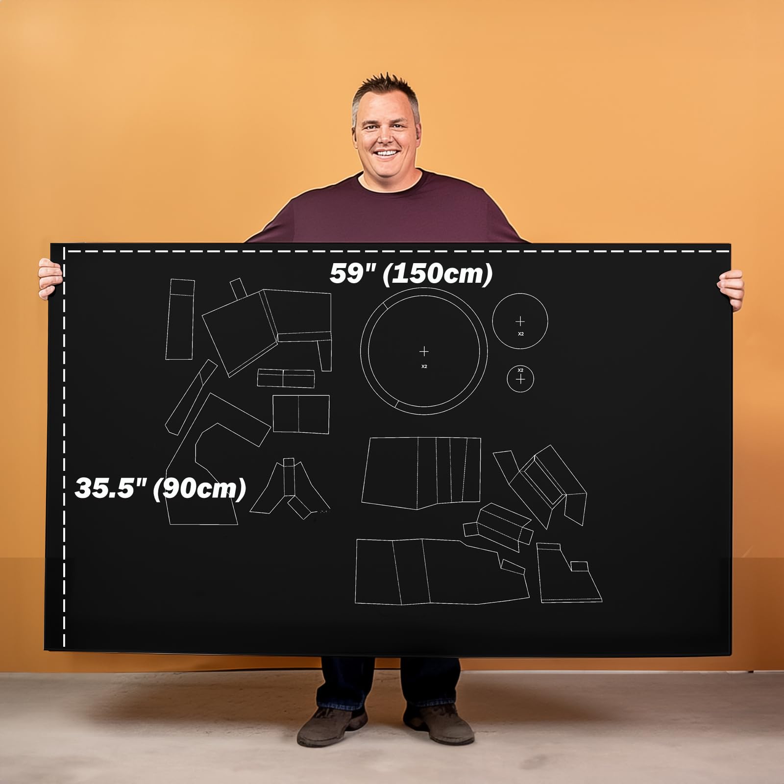 MEARCOOH EVA Foam Cosplay Black 6mm Thick (1mm to 20mm) Large 35.5