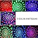 Party Lights 3W Disco Ball Lights Dj Light LED Stage Light 7 Colors Sound Activated Strobe Light Portable Stage Lights for Party Birthday KTV Bar Wedding Holiday Pub Festival