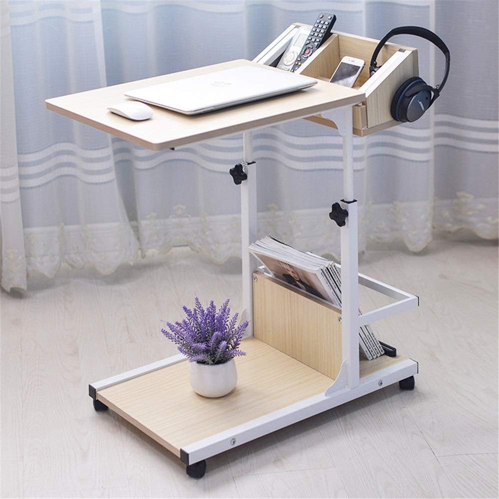 MELLRO Coffee Tea Table Computer desk wheel bed portable bedside sofa hospital reading laptop bracket adjustable multi-function small coffee table Living Room Home Office Furniture