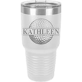 Personalized GOLF, GOLFER, Golf Coaches Appreciation Gift - Laser Engraved 30 oz. Polar Camel Suregrip Stainless Steel Tumbler, Drinkware, 13 Available Colors (White)