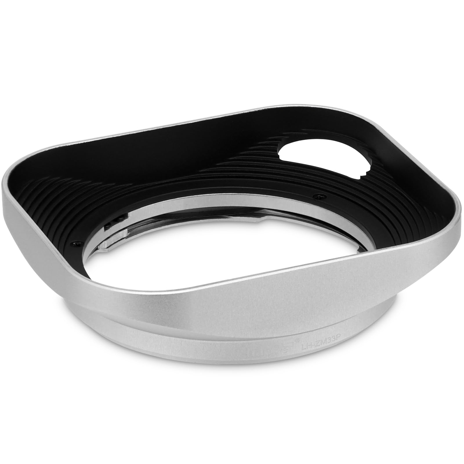 Haoge LH-ZM33P Bayonet Metal Rectangular Square Lens Hood for Carl Zeiss Distagon T 1.4/35 35mm f1.4 ZM Lens Hollow Out Designed Silver