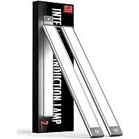 Lot De 8 Lumières LED Tactiles à Piles - Auto-adhésives, Pour Placard, Armoire, Tiroir - Dimensions 6,8x6,8x2 Cm - Blanc, 3 Piles AAA Non Fournies - 5