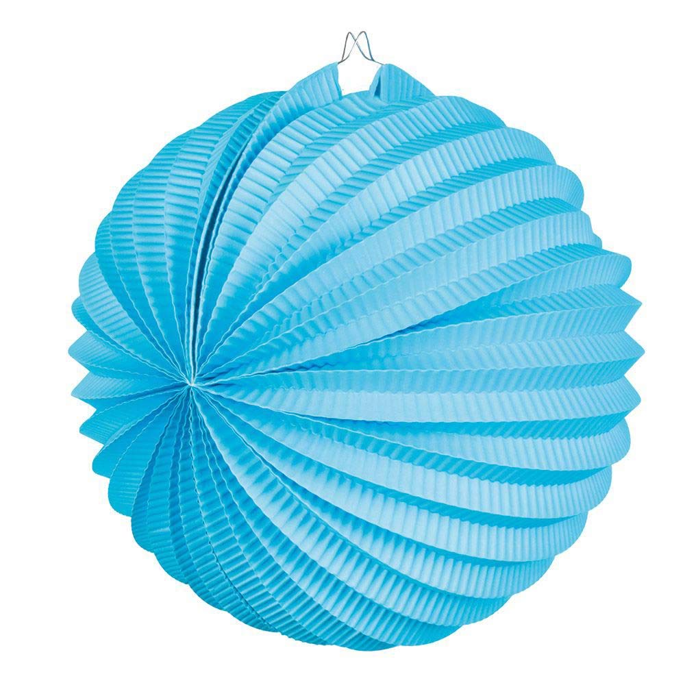 Boland 30464 Balloon Lantern, Blue, Size 23 cm, Paper Lantern, Lantern, Lantern Train, Birthday, Theme Party, Baby Shower, Birth, Hanging Decoration, Carnival, Garden Party, Wedding