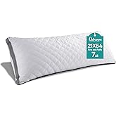 Oubonun Premium Adjustable Loft Quilted Body Pillows - Firm and Fluffy - Quality Plush - Down Alternative - Head Support Pillow - 21"x54"