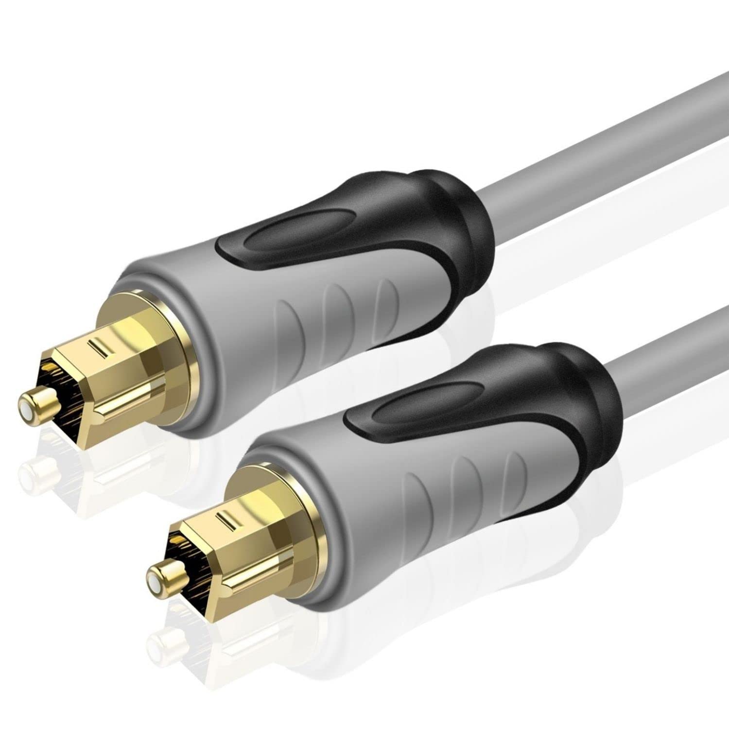 TNP Digital Optical Audio Cable 25 Feet - Premium Built Digital Audio Optical Cable with Gold Plated Connector & Fiber Optic Cable, Hi-Fi TOSLINK Optical Cable for Soundbar & Other Audio Devices