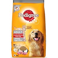 Pedigree Adult Dry Dog Food, (High Protein Variant) Chicken, Egg & Rice, 3kg Pack