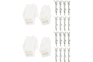 Briny River 2Set 4Pin Molex Female Male Connectors 39-01-2045 Compatible with Molex Mini-Fit Jr. Series Connectors